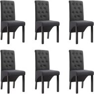 vidaXL Jedálenské stoličky 6 ks tmavosivé textil 276966 - cena, porovnanie