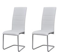 vidaXL Konzolové jedálenské stoličky 2 ks biele umelá koža 242287 - cena, porovnanie