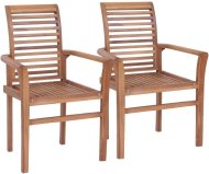 vidaXL Stohovateľné jedálenské stoličky z masívneho teaku, 2 ks 44664 - cena, porovnanie