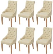 vidaXL Jedálenská stolička 6 ks krémové textil 274426 - cena, porovnanie