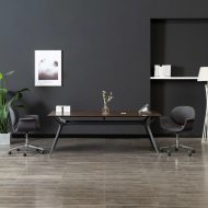 vidaXL Otočná jedálenská stolička sivá textil 287394 - cena, porovnanie