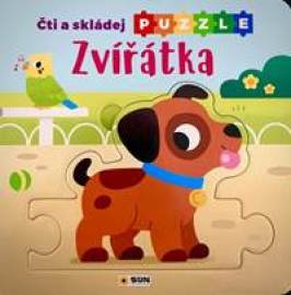 Zvířátka Čti a skládej puzzle