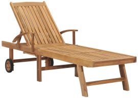 vidaXL Záhradné ležadlo masívny teak 48015