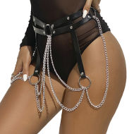 Subblime Fetish Leather Ring Chainbelt - cena, porovnanie