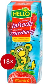 Hello Mini Jahoda 18x250ml