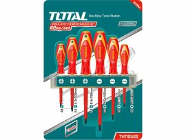 Total Tools Skrutkovače, súprava 6ks, 1000V, VDE, CrV, industrial