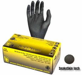 Black Mamba Nitrile Gloves SNAKESKIN 100ks