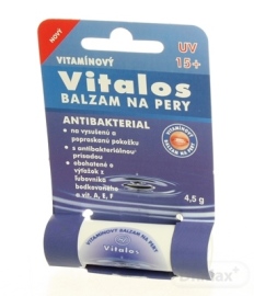 Vitalos Balzam na pery vitamínový Antibakterial 4,5g