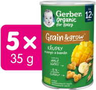 Gerber Organic chrumky s mangom a banánom 5x35g - cena, porovnanie