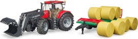 Bruder 03198 CASE IH Optum s prepravníkom na balíky