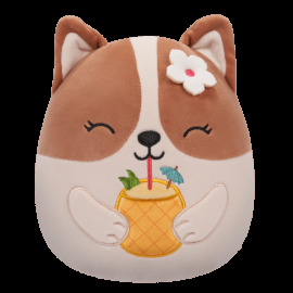 Squishmallows Corgi s drinkom - Regina