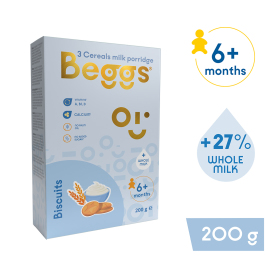 Beggs Mliečna 3 zrnná kaša so sušienkami 200g