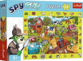 Trefl Puzzle s hladaním obrázkov 24 dielikov - Farma špióna