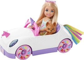 Mattel Barbie Chelsea a kabriolet s nálepkami