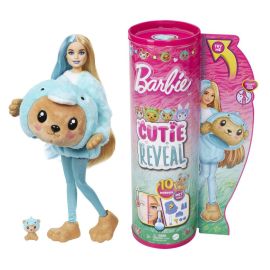 Mattel Barbie Cutie reveal v kostýme -  macko v modrom kostýme delfína