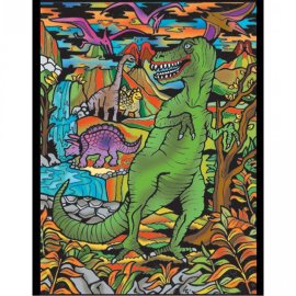 Colorvelvet Zamatový obrázok T-Rex