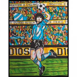 Colorvelvet Zamatový obrázok Futbalista Argentína