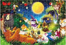 Aga4kids Detské puzzle Zvieratká v lese 216 dielikov