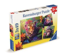 Ravensburger 057351 Zvieratká z džungle 3x49 dielikov