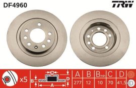 TRW Brzdový kotúč DF4960 2 ks