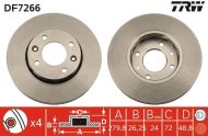 TRW Brzdový kotúč DF7266 2 ks - cena, porovnanie