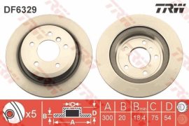 TRW Brzdový kotúč DF6329 2 ks