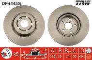 TRW Brzdový kotúč DF4445S 2 ks - cena, porovnanie