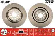 TRW Brzdový kotúč DF6011S 2 ks - cena, porovnanie