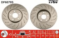 TRW Brzdový kotúč DF6079S 2 ks - cena, porovnanie