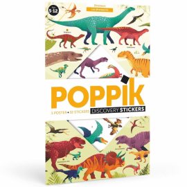 Poppik Vzdelávací samolepkový plagát Dinosaury