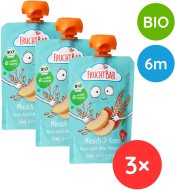 Fruchtbar BIO 100 % recyklovateľná ovocná kapsička s jablkom, broskyňou, marhuľami a ovsom 3x100g - cena, porovnanie