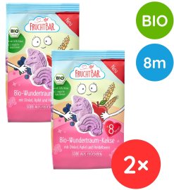 Fruchtbar BIO špaldové maslové sušienky s ovocím jednorožec 2x100g