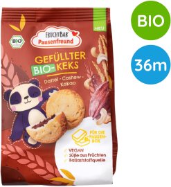 Fruchtbar BIO plnené sušienky kešu, datle, kakao 120g