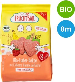 Fruchtbar BIO ovsené sušienky s ovocím 100g