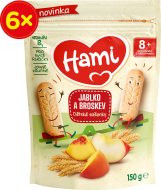 Nutricia Hami detské sušienky jablko a broskyňa 6x150g - cena, porovnanie