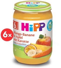 Hipp BIO Jablko s banánom, mangom a mrkvou 6x190g