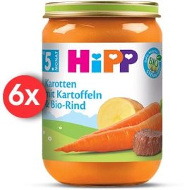 Hipp BIO Mrkva, zemiaky a hovädzie mäso 6x190g