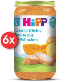 Hipp BIO Zemiaky, tekvica, zelenina s kuracím mäsom 6x250g