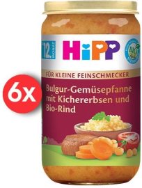 Hipp BIO Malý Gurmán Bulgur so zeleninou a cícerom a hovädzím mäsom 6x250g