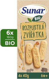 Hero Sunar BIO sušienky rozpustné zvieratká 6x160g