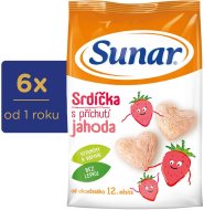 Hero Sunar detské chrumky jahodové srdiečka 6x50g - cena, porovnanie