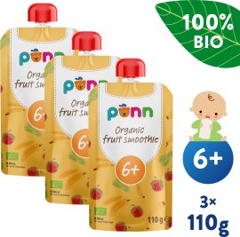 Salvest Põnn BIO Ovocné smoothie s ananásom 3x110g