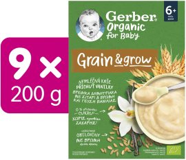 Gerber Organic nemliečna kaša s príchuťou vanilky 9x200g