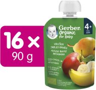 Gerber Organic kapsička hruška, jablko a banán 16x90g - cena, porovnanie