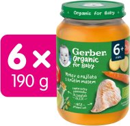 Gerber Organic detský príkrm mrkva a paradajky s morčacím mäsom 6x190g - cena, porovnanie