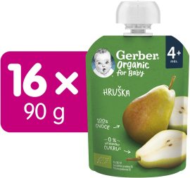 Gerber Organic kapsička hruška 16x90g