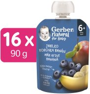 Gerber Natural kapsička jablko, čučoriedka a banán 16x90g - cena, porovnanie