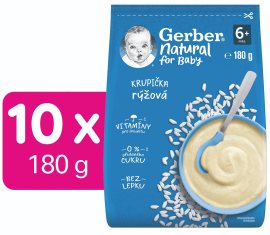 Gerber Natural ryžová krupica 10x180g