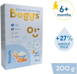 Beggs Mliečna 3-zrnná kaša so sušienkami 200g