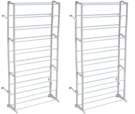 vidaXL 2xStojan na obuv\skrinka na topánky 10-policová 60718